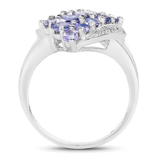 1.85 Carat Genuine Tanzanite .925 Sterling Silver Ring on sale at MyriadMart
