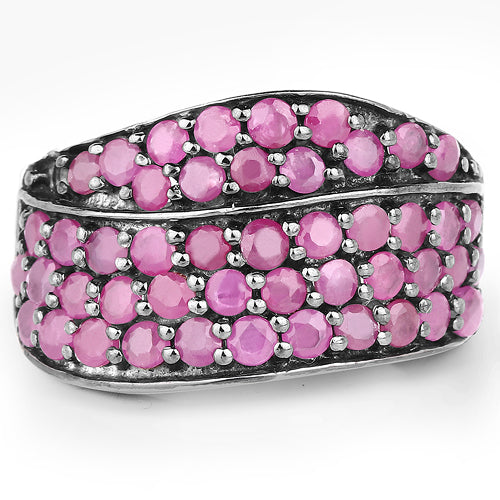 2.33 Carat Genuine Ruby .925 Sterling Silver Ring on sale at MyriadMart