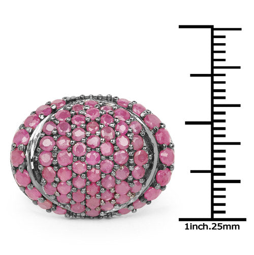 3.35 Carat Genuine Ruby .925 Sterling Silver Ring on sale at MyriadMart
