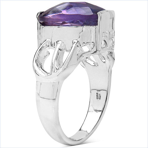 6.50 Carat Genuine Amethyst .925 Sterling Silver Ring on sale at MyriadMart