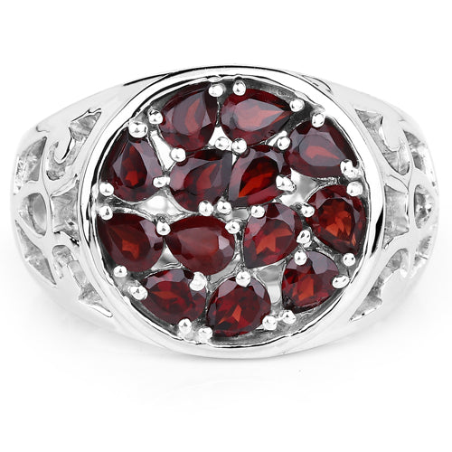 2.34 Carat Genuine Garnet .925 Sterling Silver Ring on sale at MyriadMart