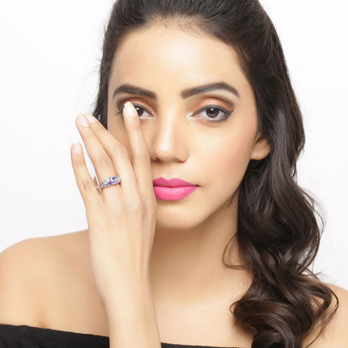 1.63 Carat Genuine Tanzanite .925 Sterling Silver Ring on sale at MyriadMart