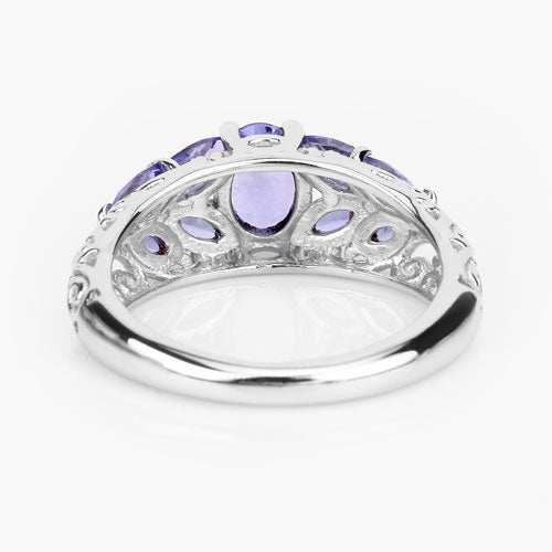 1.63 Carat Genuine Tanzanite .925 Sterling Silver Ring on sale at MyriadMart