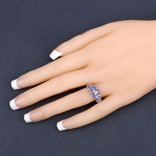 1.63 Carat Genuine Tanzanite .925 Sterling Silver Ring on sale at MyriadMart