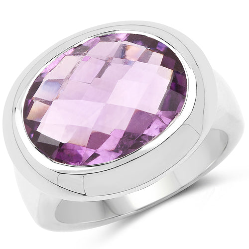 8.25 Carat Genuine Amethyst .925 Sterling Silver Ring on sale at MyriadMart