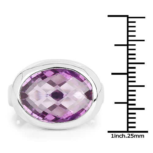8.25 Carat Genuine Amethyst .925 Sterling Silver Ring on sale at MyriadMart