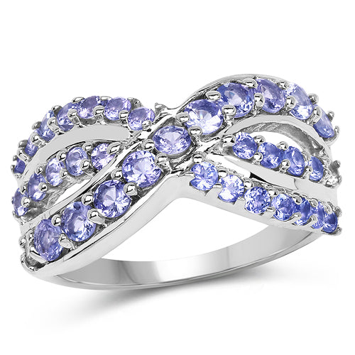 1.49 Carat Genuine Tanzanite .925 Sterling Silver Ring on sale at MyriadMart