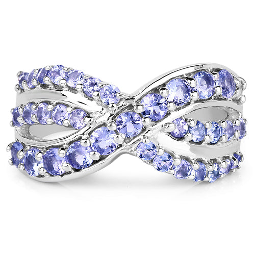 1.49 Carat Genuine Tanzanite .925 Sterling Silver Ring on sale at MyriadMart