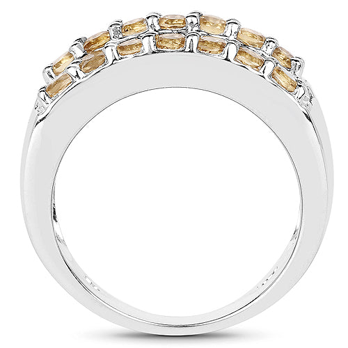 3.08 Carat Genuine Citrine .925 Sterling Silver Ring on sale at MyriadMart