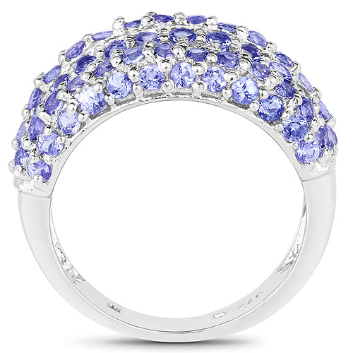 2.47 Carat Genuine Tanzanite .925 Sterling Silver Ring on sale at MyriadMart