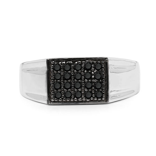 0.30 Carat Genuine Black Diamond .925 Sterling Silver Ring on sale at MyriadMart