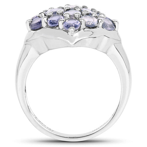 2.38 Carat Genuine Iolite .925 Sterling Silver Ring on sale at MyriadMart
