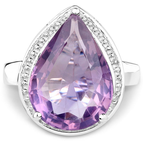 9.00 Carat Genuine Amethyst .925 Sterling Silver Ring on sale at MyriadMart