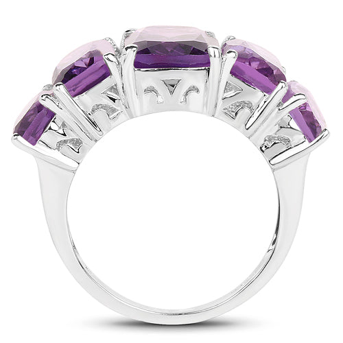 11.10 Carat Genuine Amethyst .925 Sterling Silver Ring on sale at MyriadMart