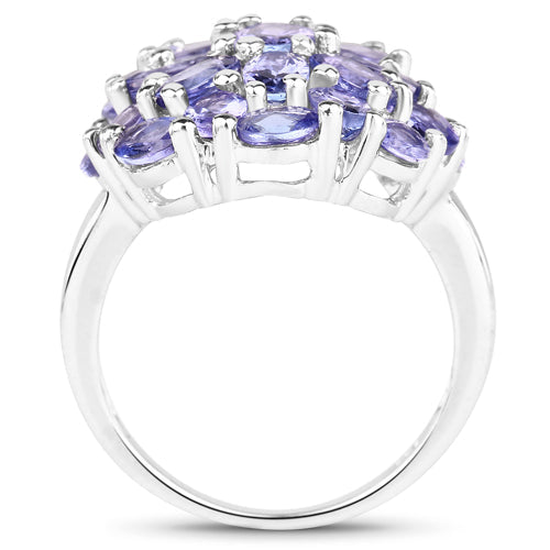 7.08 Carat Genuine Tanzanite .925 Sterling Silver Ring on sale at MyriadMart