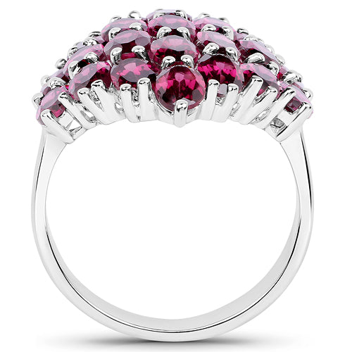 11.50 Carat Genuine Rhodolite .925 Sterling Silver Ring on sale at MyriadMart