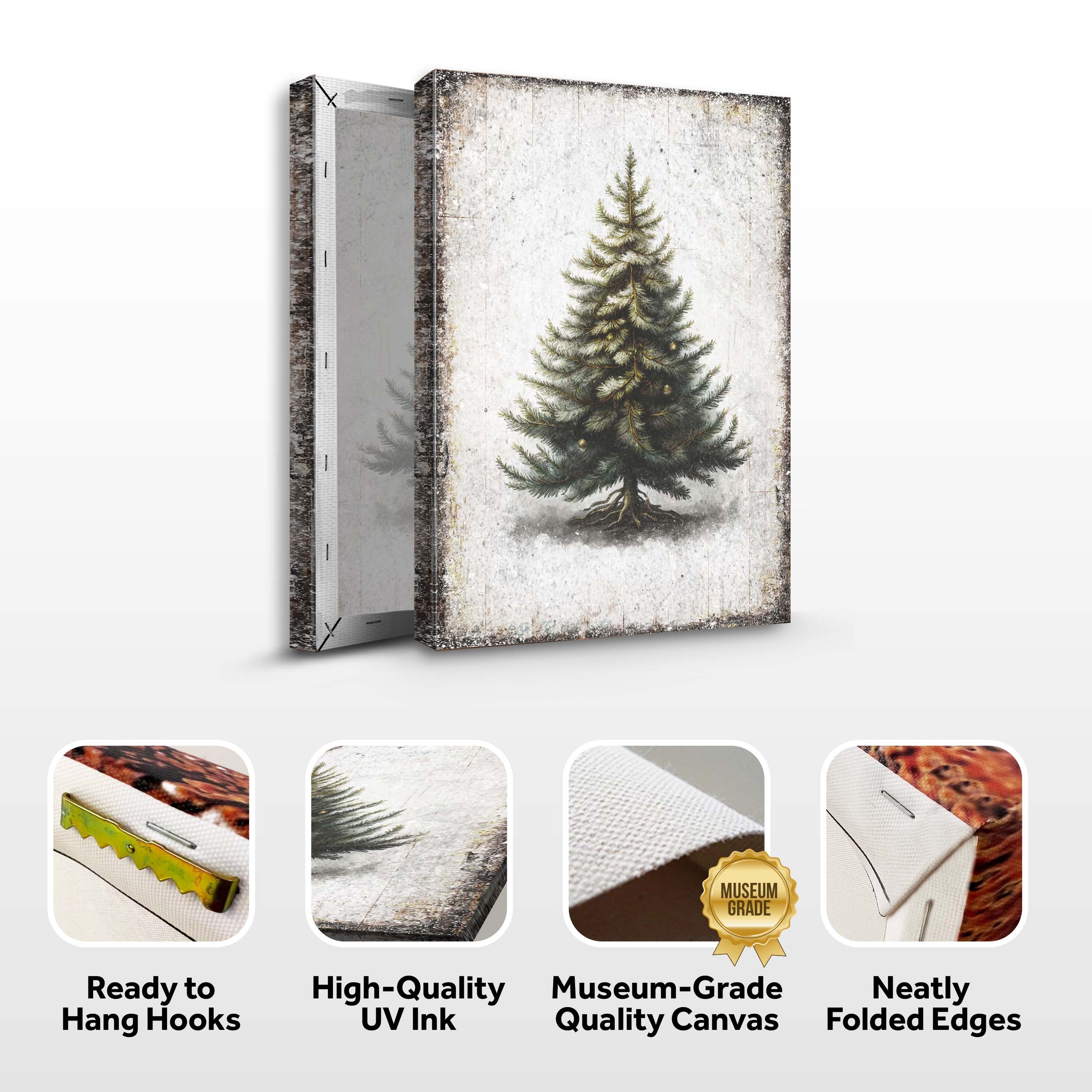 Vintage Pine Tree Christmas Wall Art on sale at MyriadMart