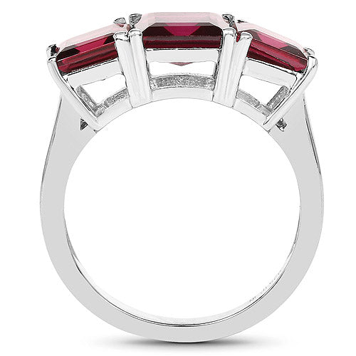 4.87 Carat Genuine Rhodolite .925 Sterling Silver Ring on sale at MyriadMart