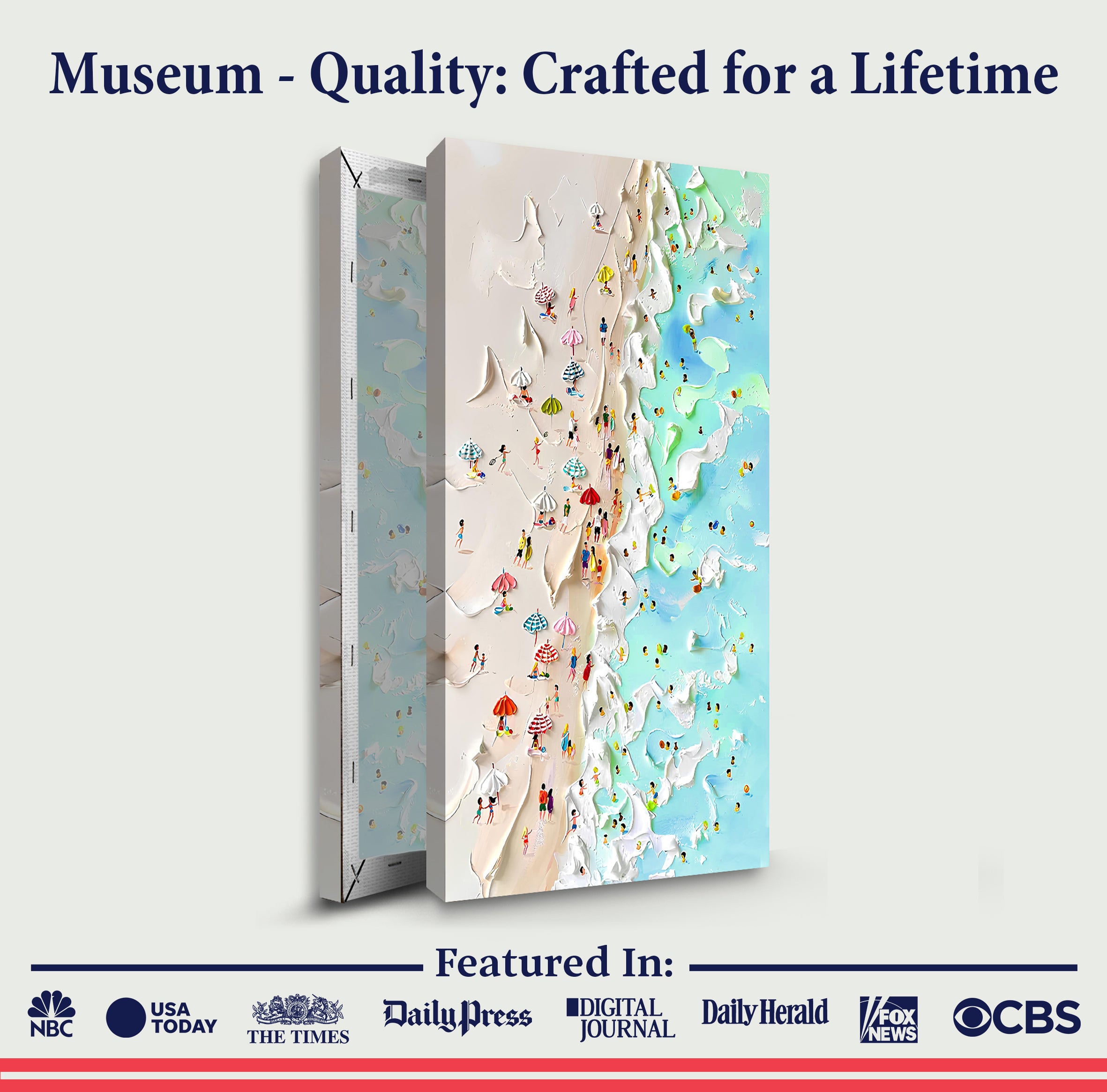 Beachfront Painting Coastal Wall Art on sale at MyriadMart