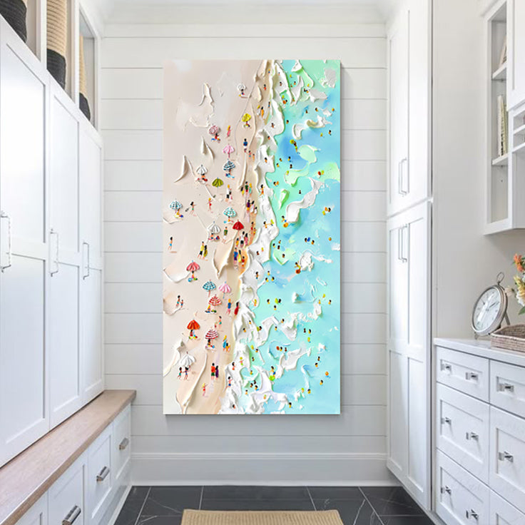 Beachfront Painting Coastal Wall Art on sale at MyriadMart