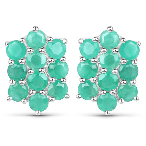 6.60 Carat Genuine Emerald .925 Sterling Silver 3 Piece Jewelry Set Ring, Earrings, and Pendant w/ Chain on sale at MyriadMart