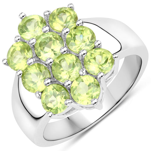 6.80 Carat Genuine Peridot .925 Sterling Silver 3 Piece Jewelry Set Ring, Earrings, and Pendant w/ Chain on sale at MyriadMart