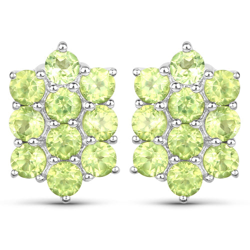 6.80 Carat Genuine Peridot .925 Sterling Silver 3 Piece Jewelry Set Ring, Earrings, and Pendant w/ Chain on sale at MyriadMart