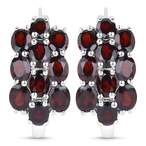 10.40 Carat Genuine Garnet .925 Sterling Silver 3 Piece Jewelry Set Ring, Earrings, and Pendant w/ Chain on sale at MyriadMart