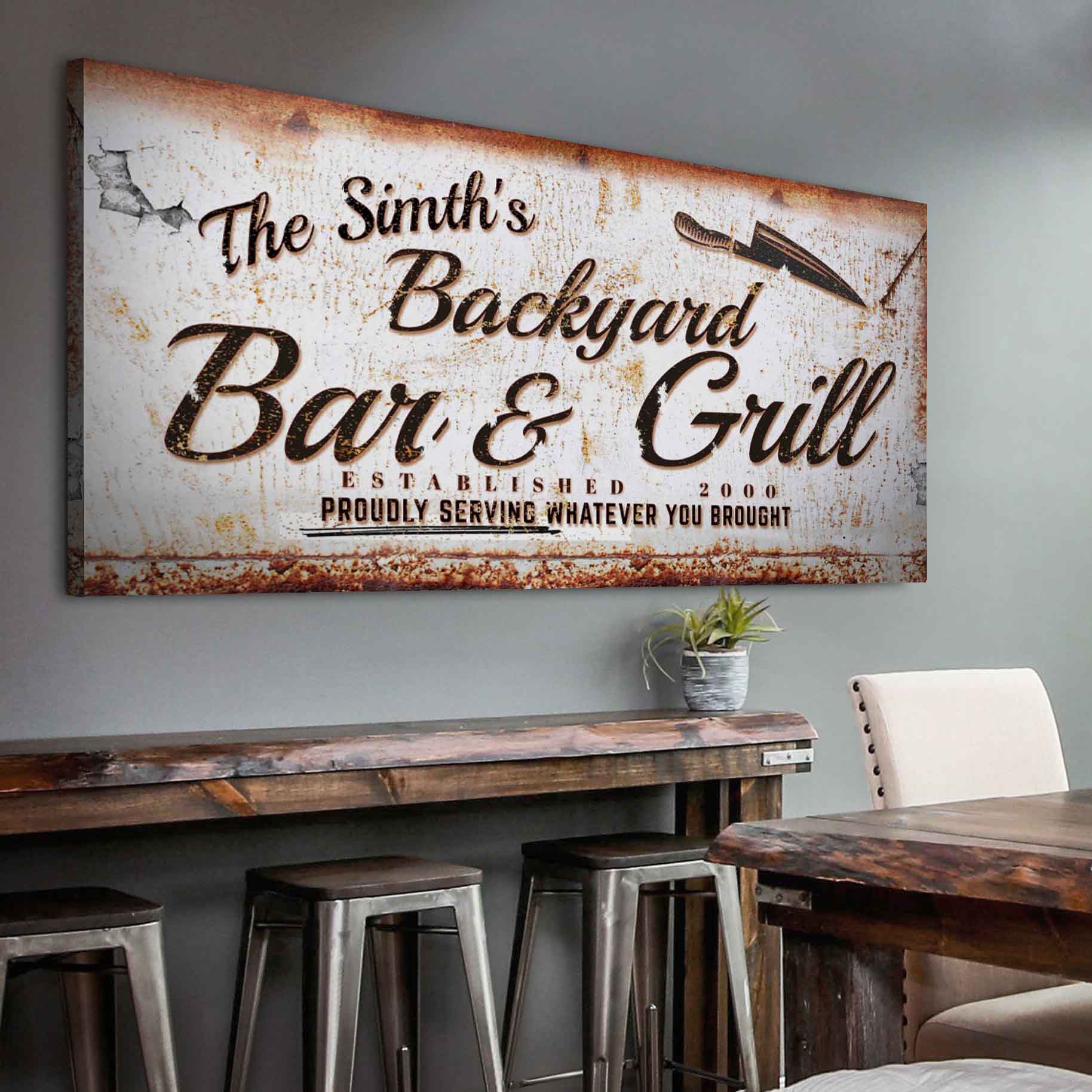 Backyard Bar & Grill Sign III on sale at MyriadMart