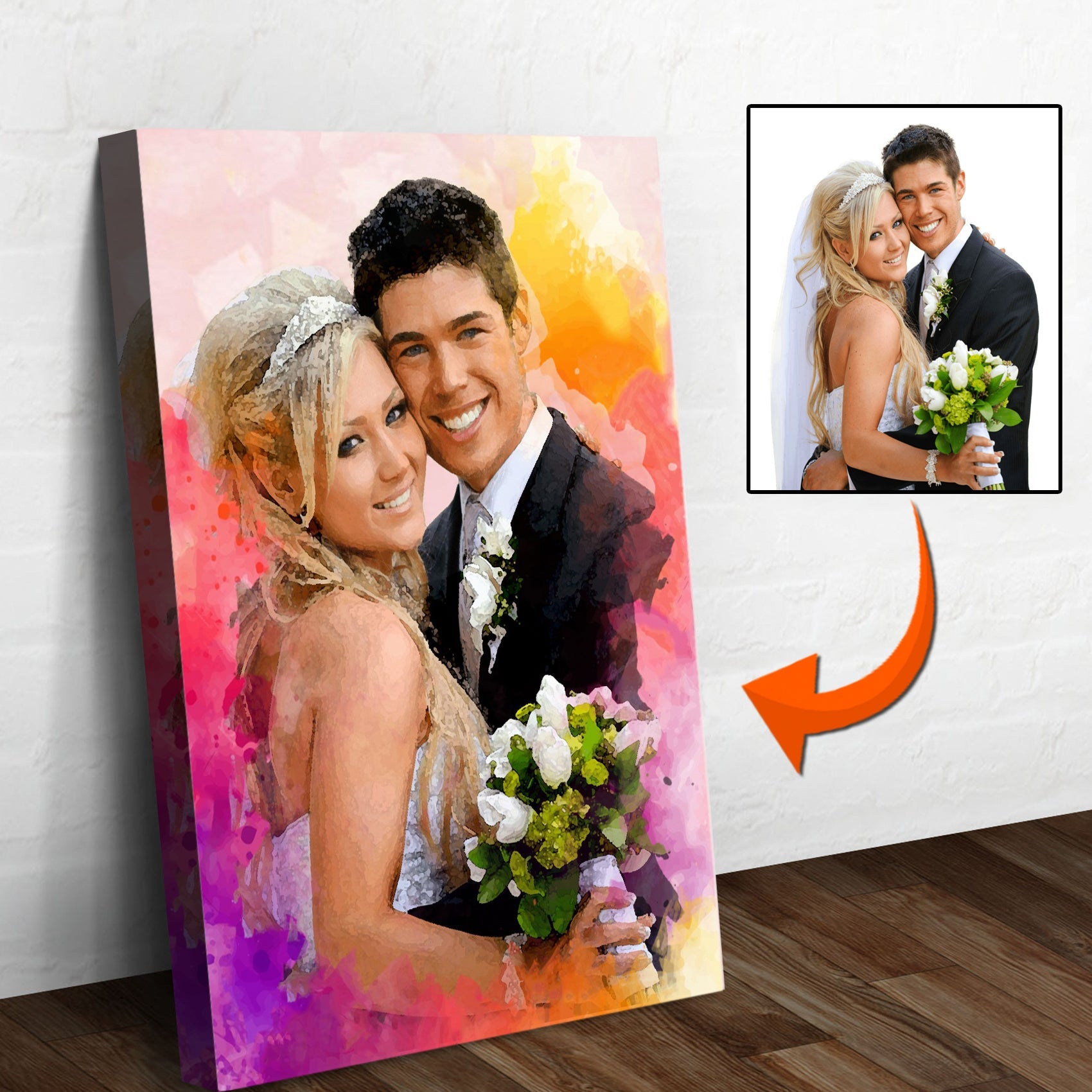 Couple Watercolor Sign II on sale at MyriadMart