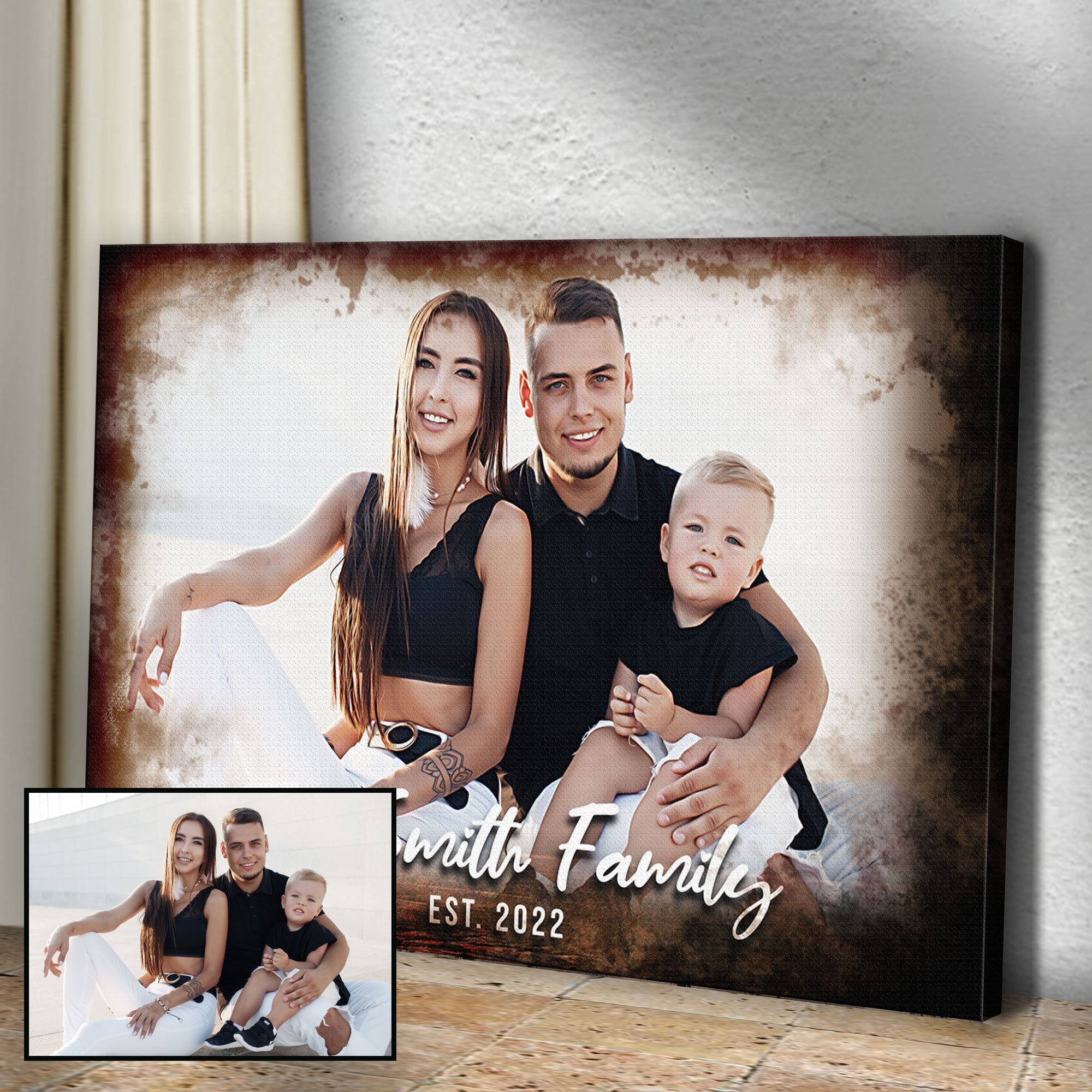 Family Portrait On Wood Sign on sale at MyriadMart