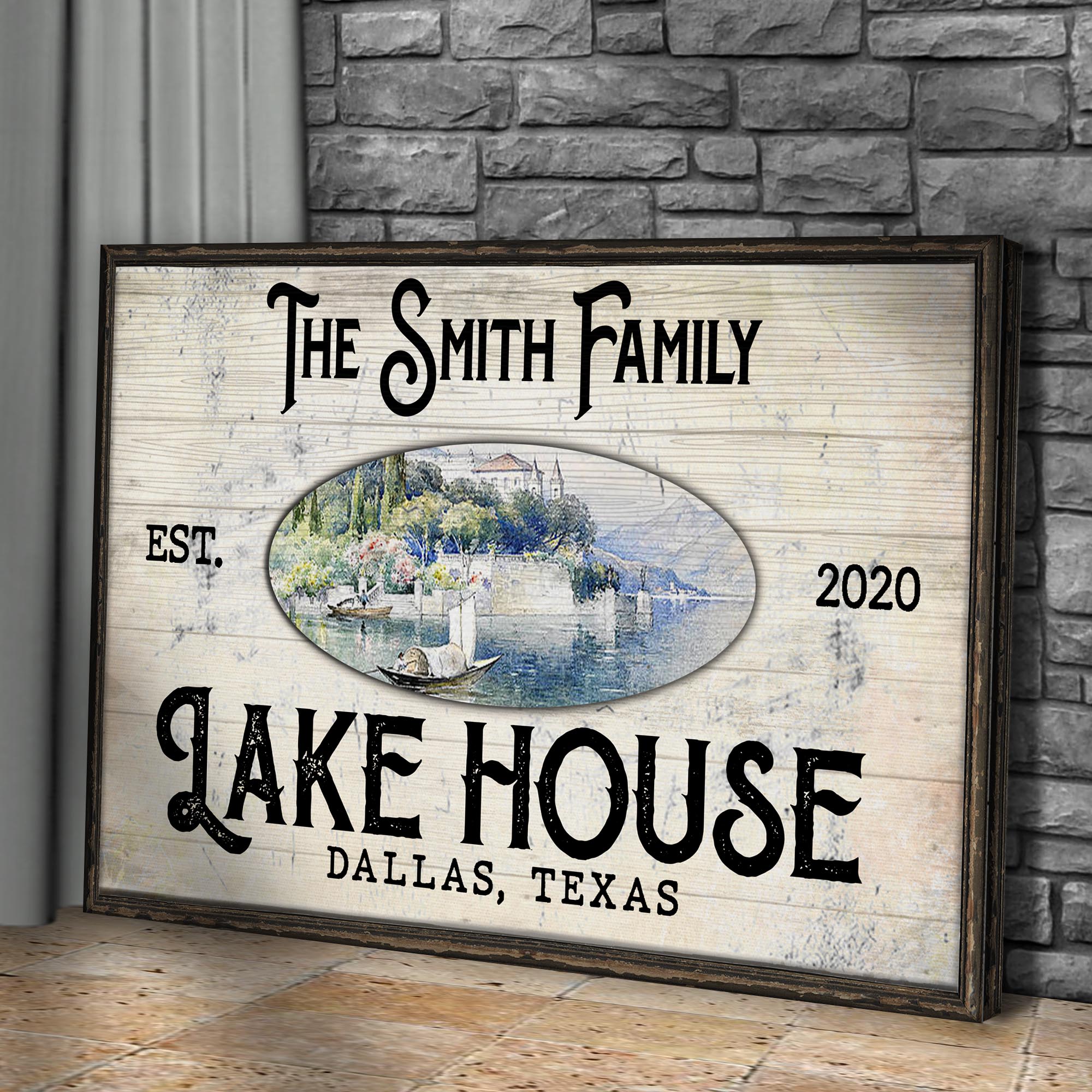 Family Lake House View Sign on sale at MyriadMart