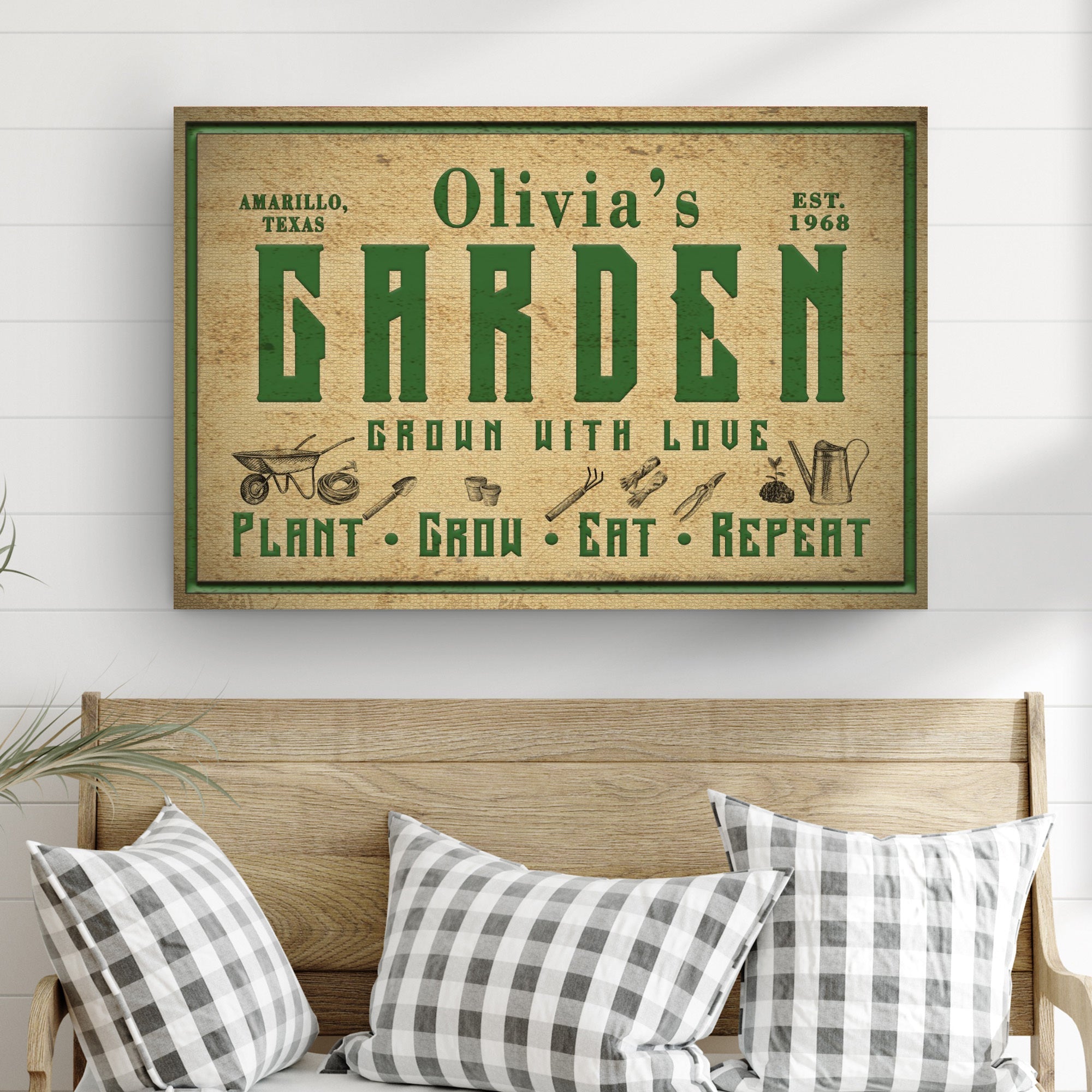 Plant, Grow, Eat, Repeat Garden Sign on sale at MyriadMart