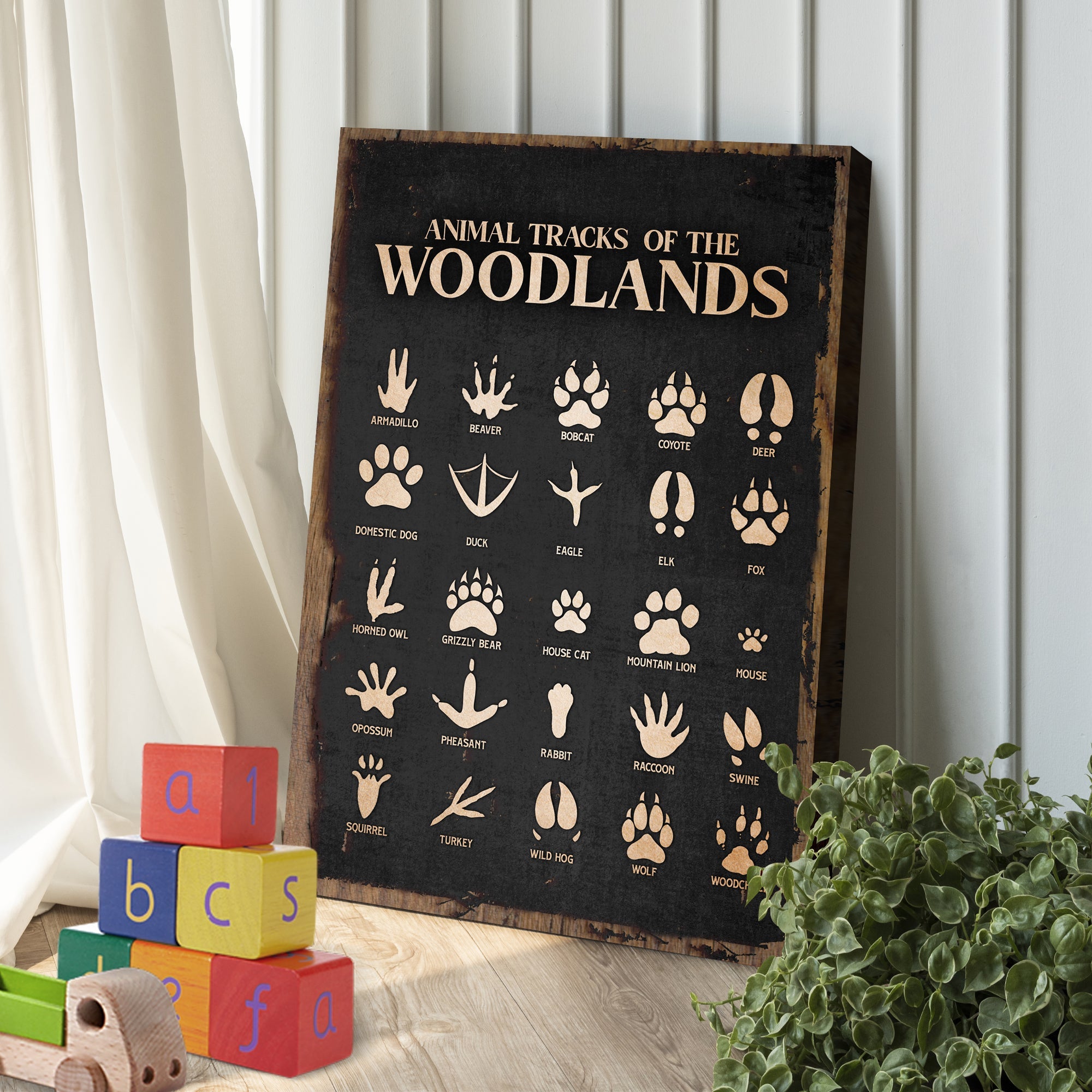 Animal Tracks Of The Woodlands Sign II on sale at MyriadMart