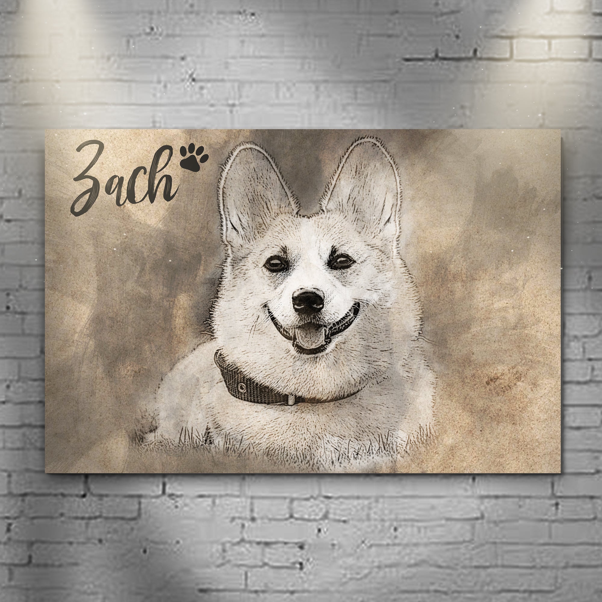 Pet Portrait Pencil Drawing Sign on sale at MyriadMart