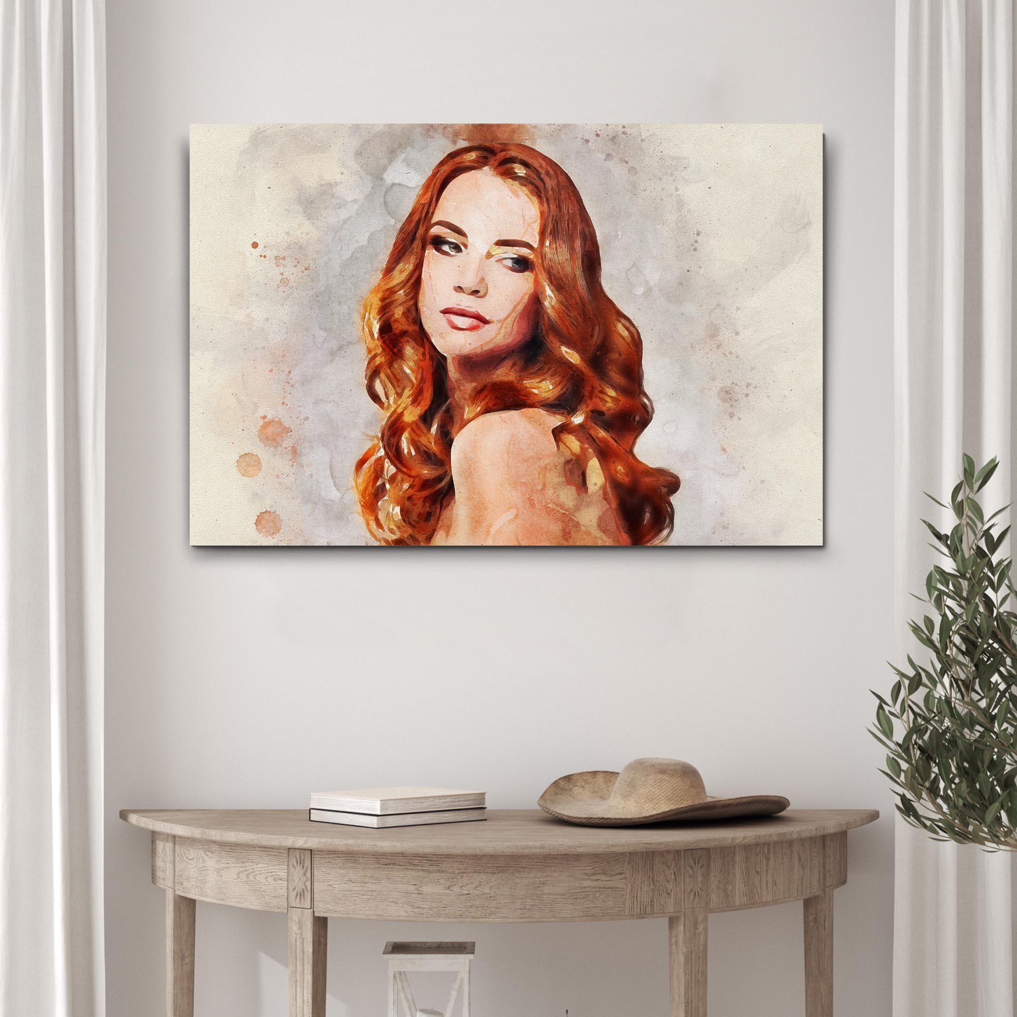 Classic Watercolor Portrait Sign on sale at MyriadMart