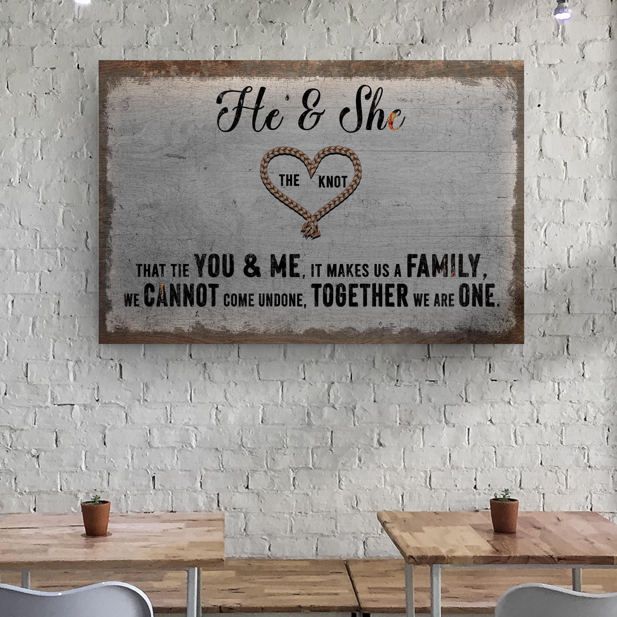 He And She You And Me Together Sign on sale at MyriadMart