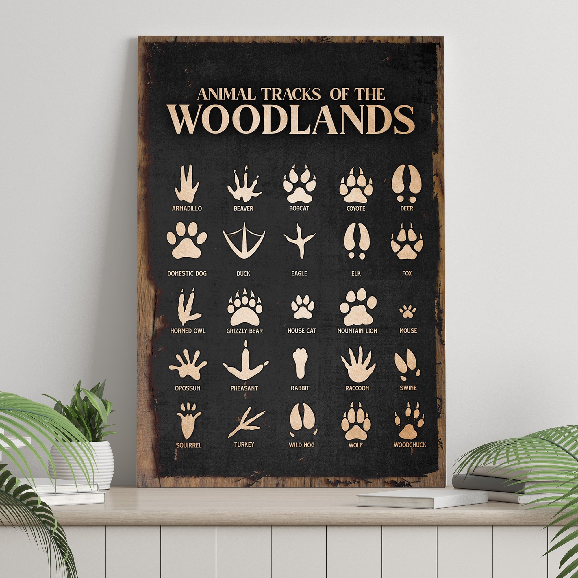 Animal Tracks Of The Woodlands Sign II on sale at MyriadMart
