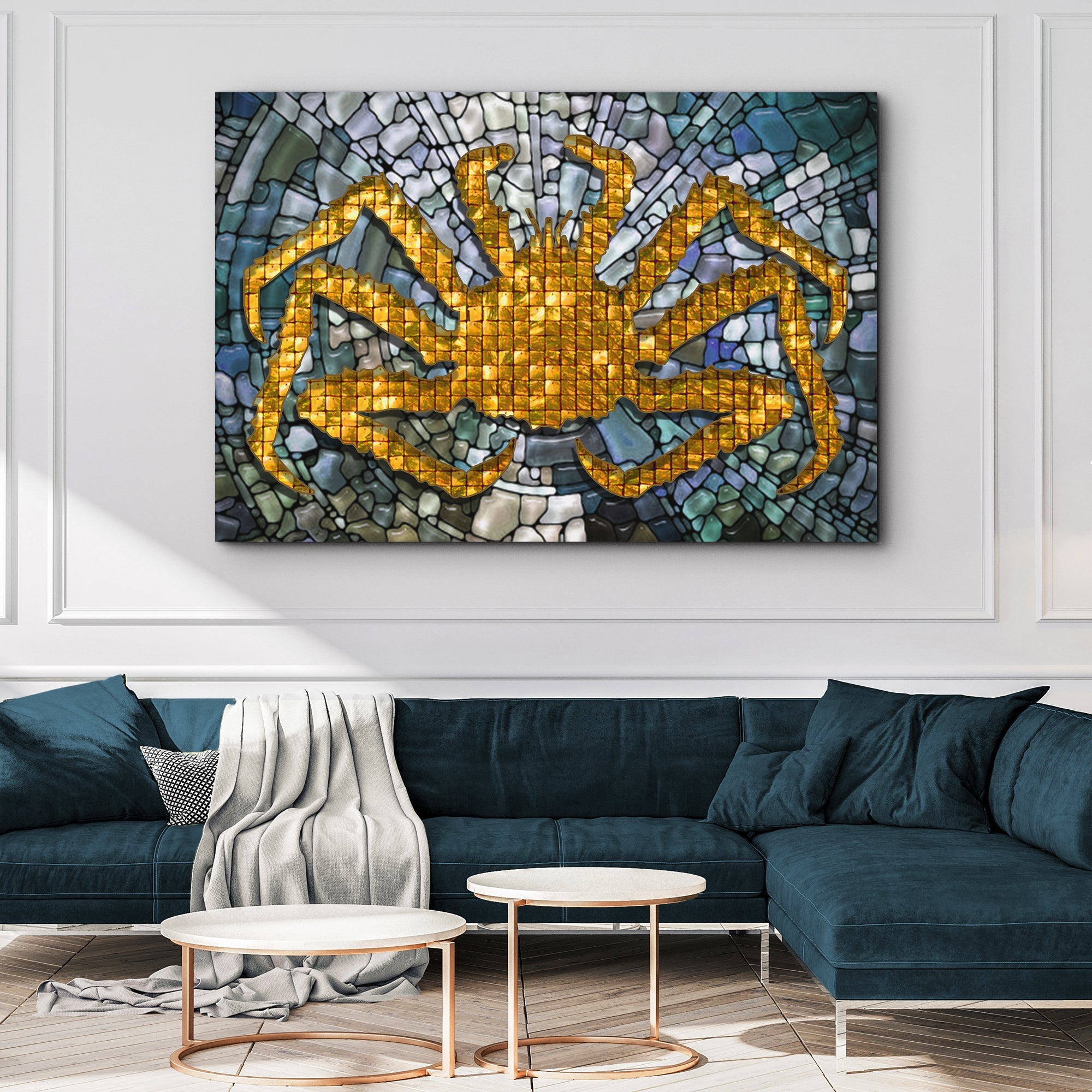 King Crab Mosaic Décor Canvas Wall Art on sale at MyriadMart