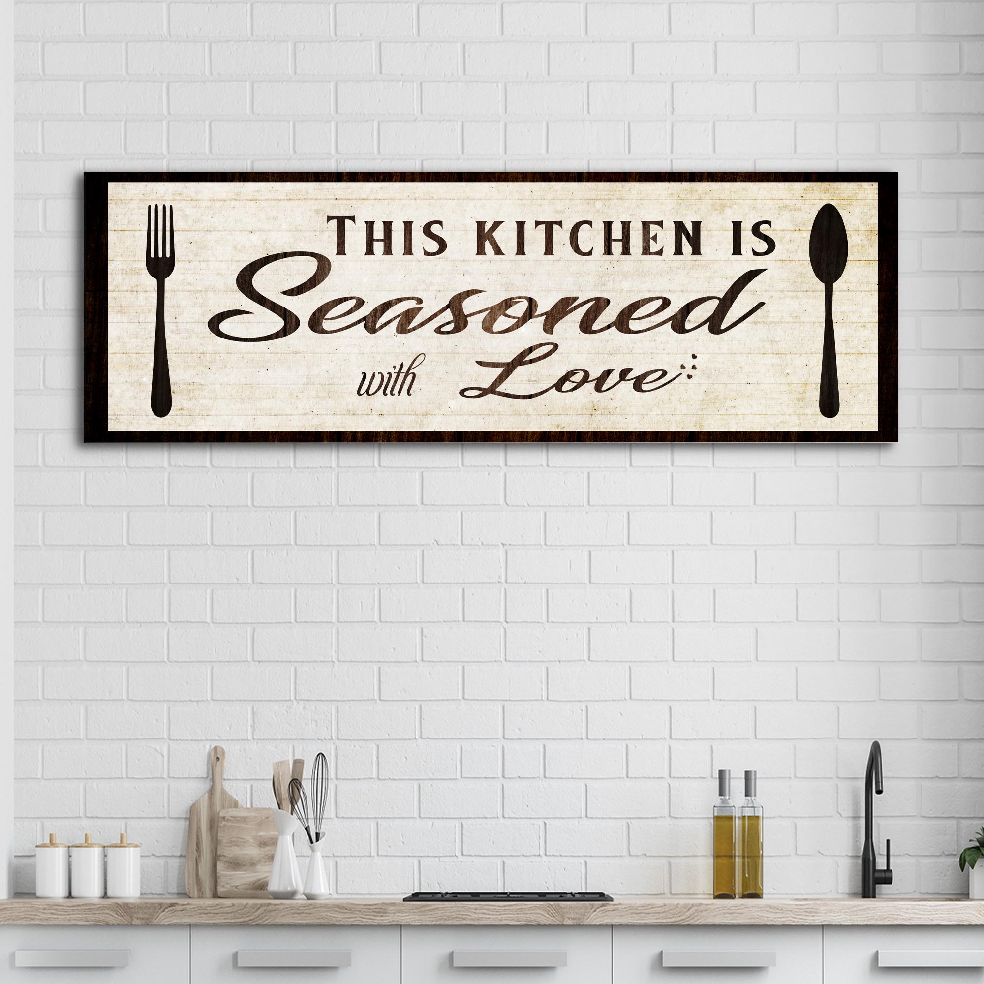 Kitchen Seasoned With Love Sign lll on sale at MyriadMart