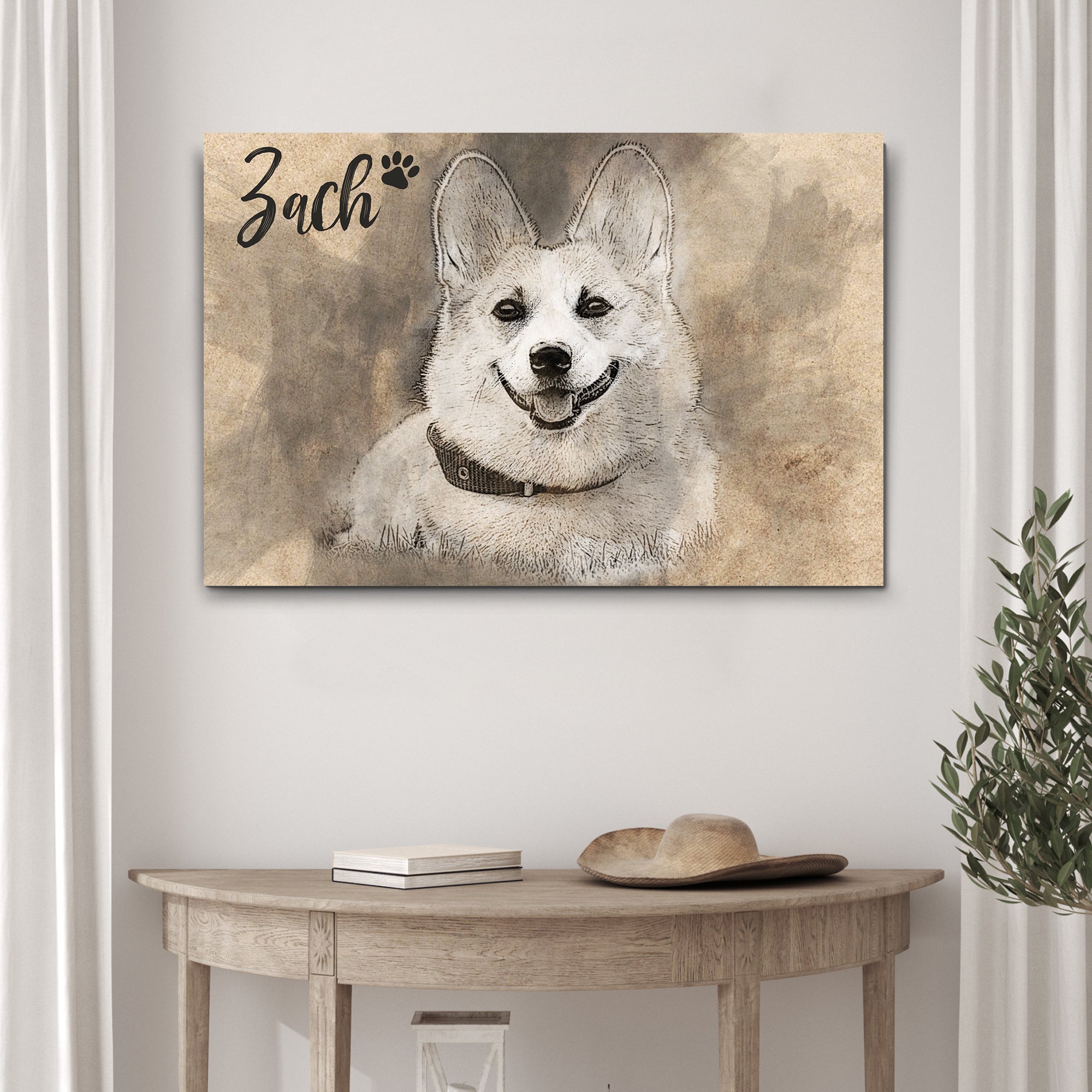 Pet Portrait Pencil Drawing Sign on sale at MyriadMart