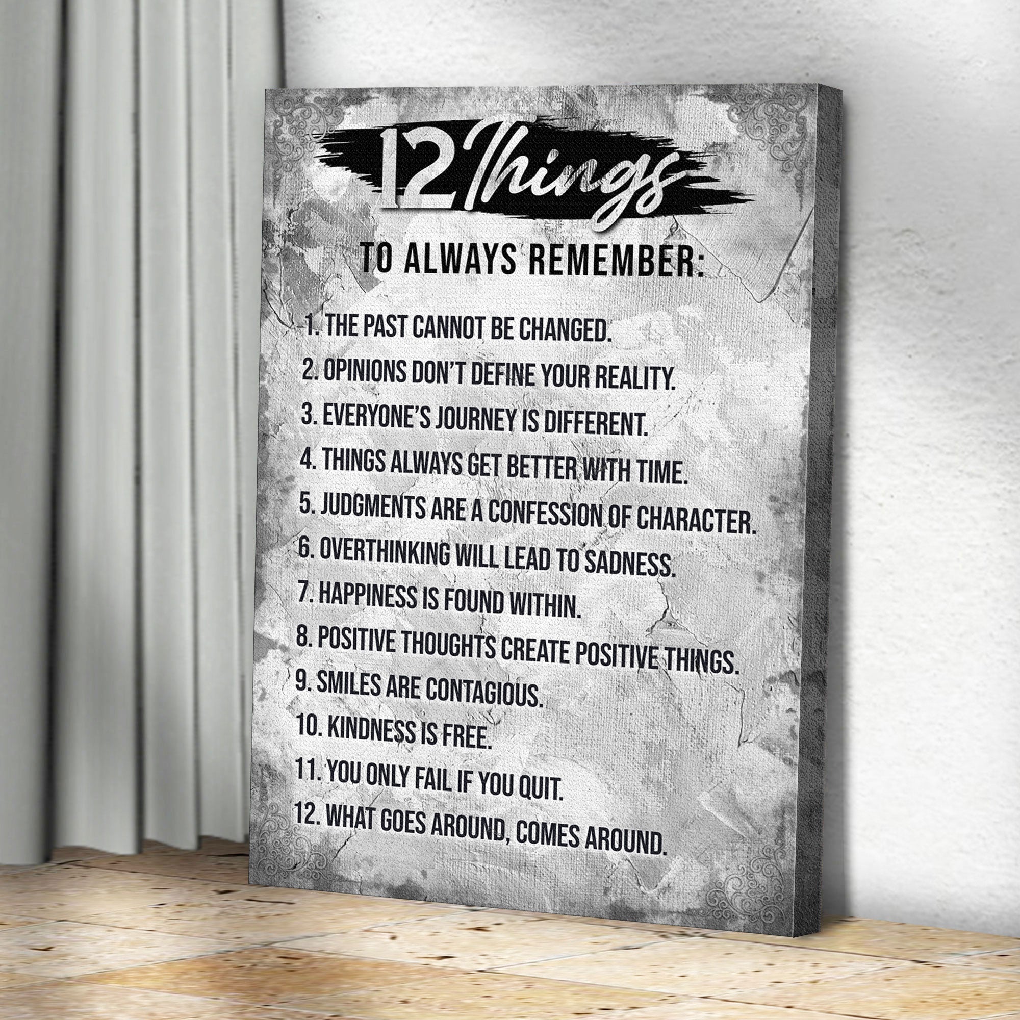 12 Things To Remember Sign on sale at MyriadMart