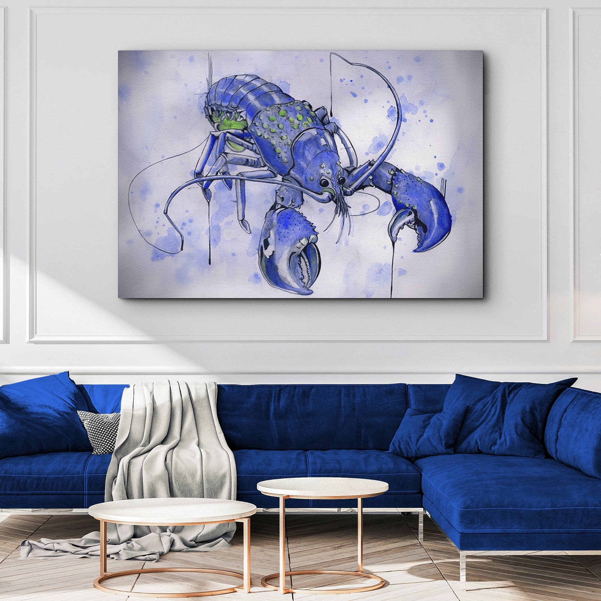 Lobster Watercolor Painting Canvas Wall Art VI on sale at MyriadMart
