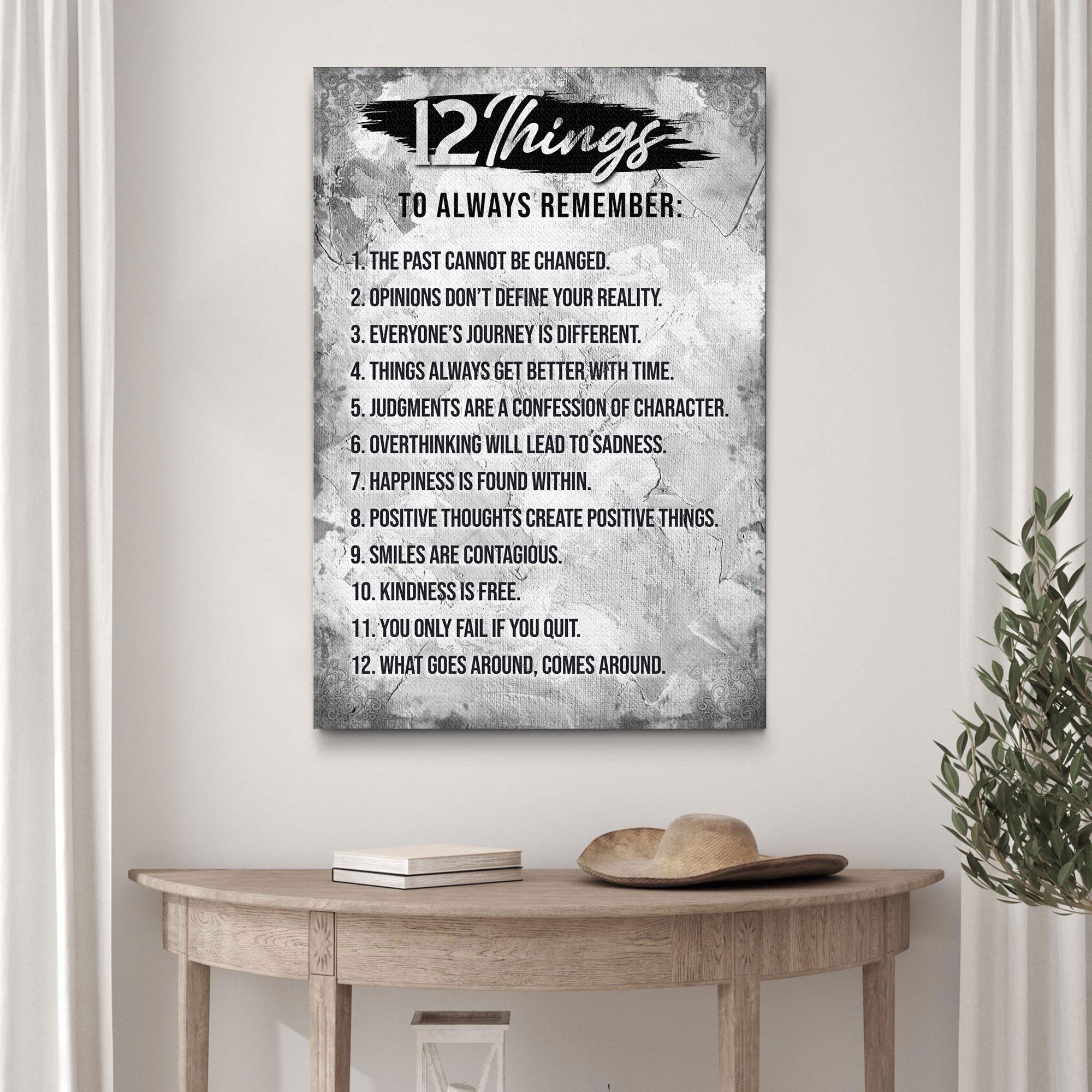 12 Things To Remember Sign on sale at MyriadMart
