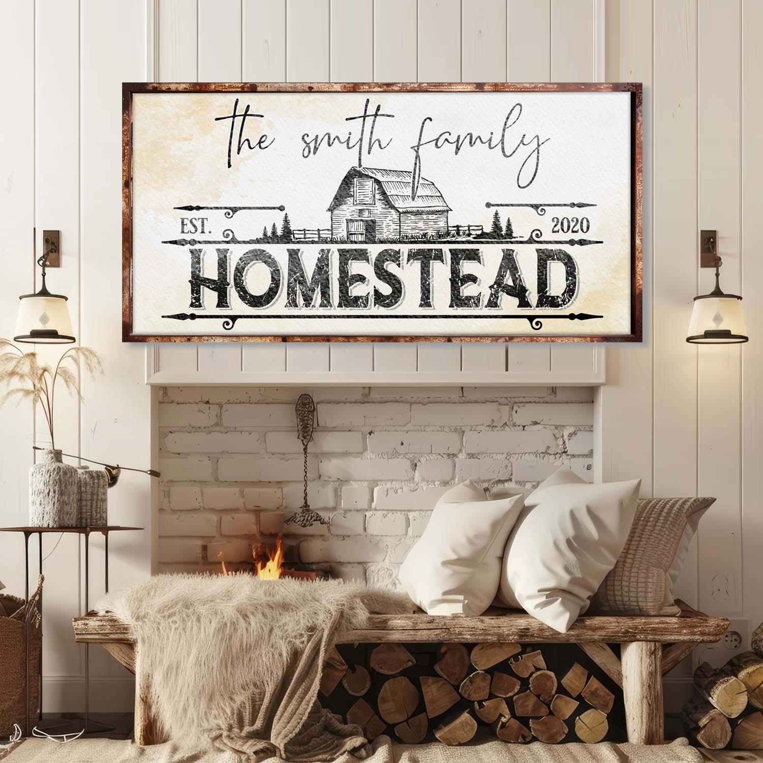 Family Vintage Rust Homestead Sign on sale at MyriadMart