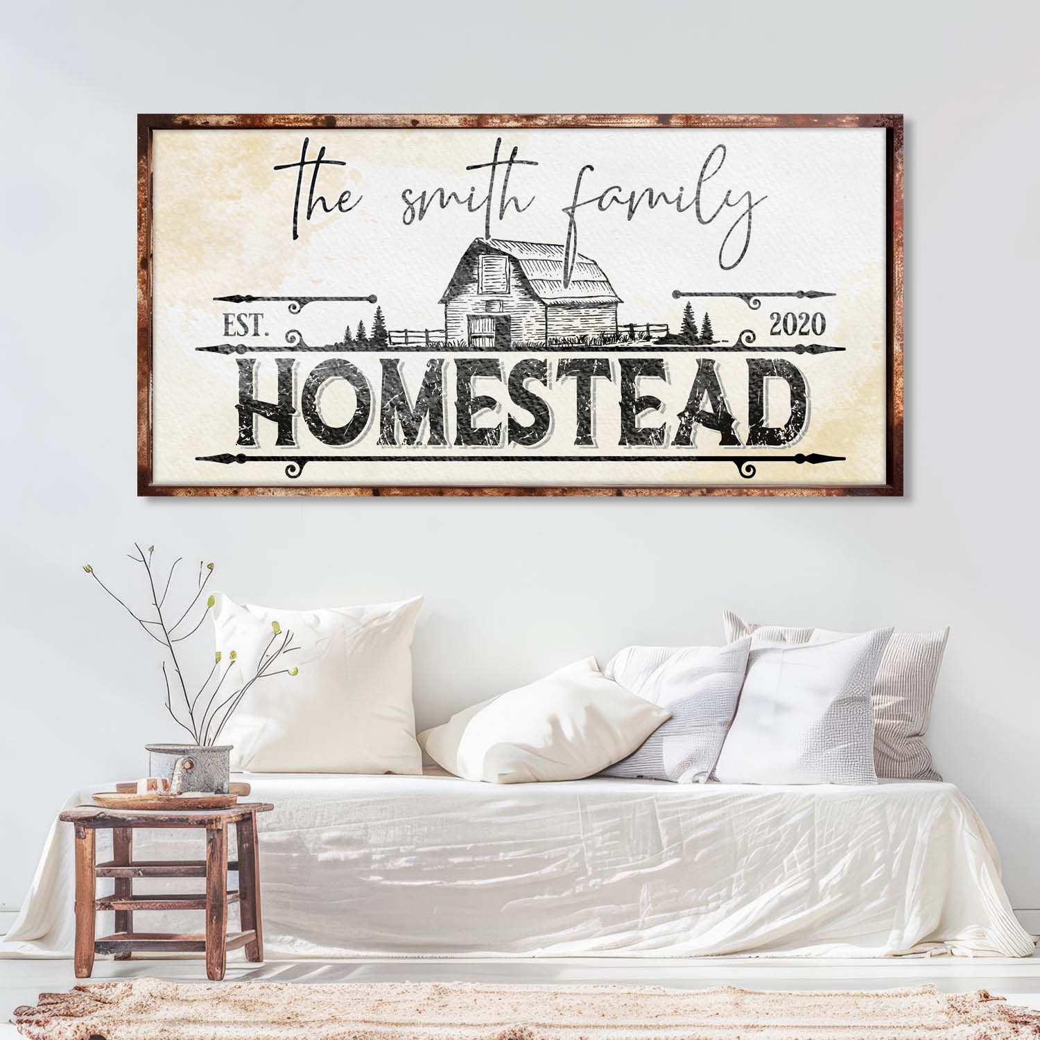 Family Vintage Rust Homestead Sign on sale at MyriadMart