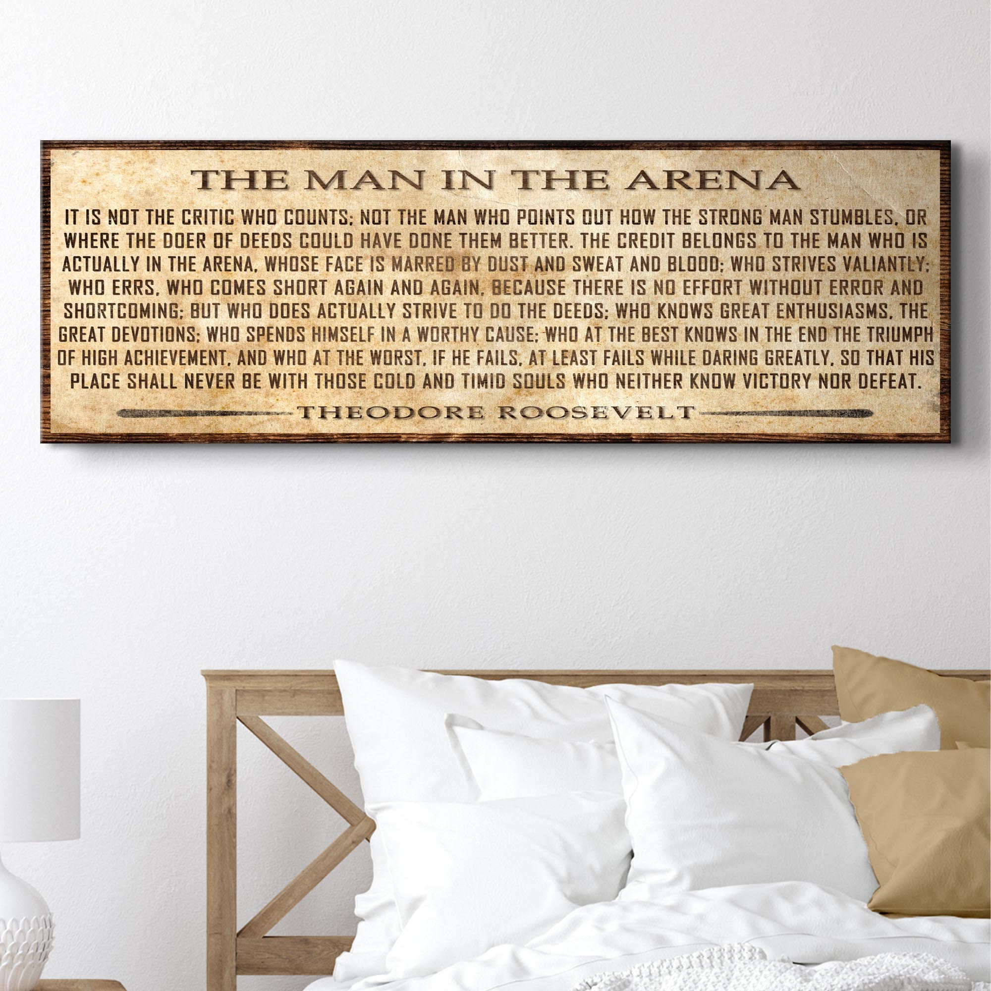 The Man In The Arena Sign V on sale at MyriadMart
