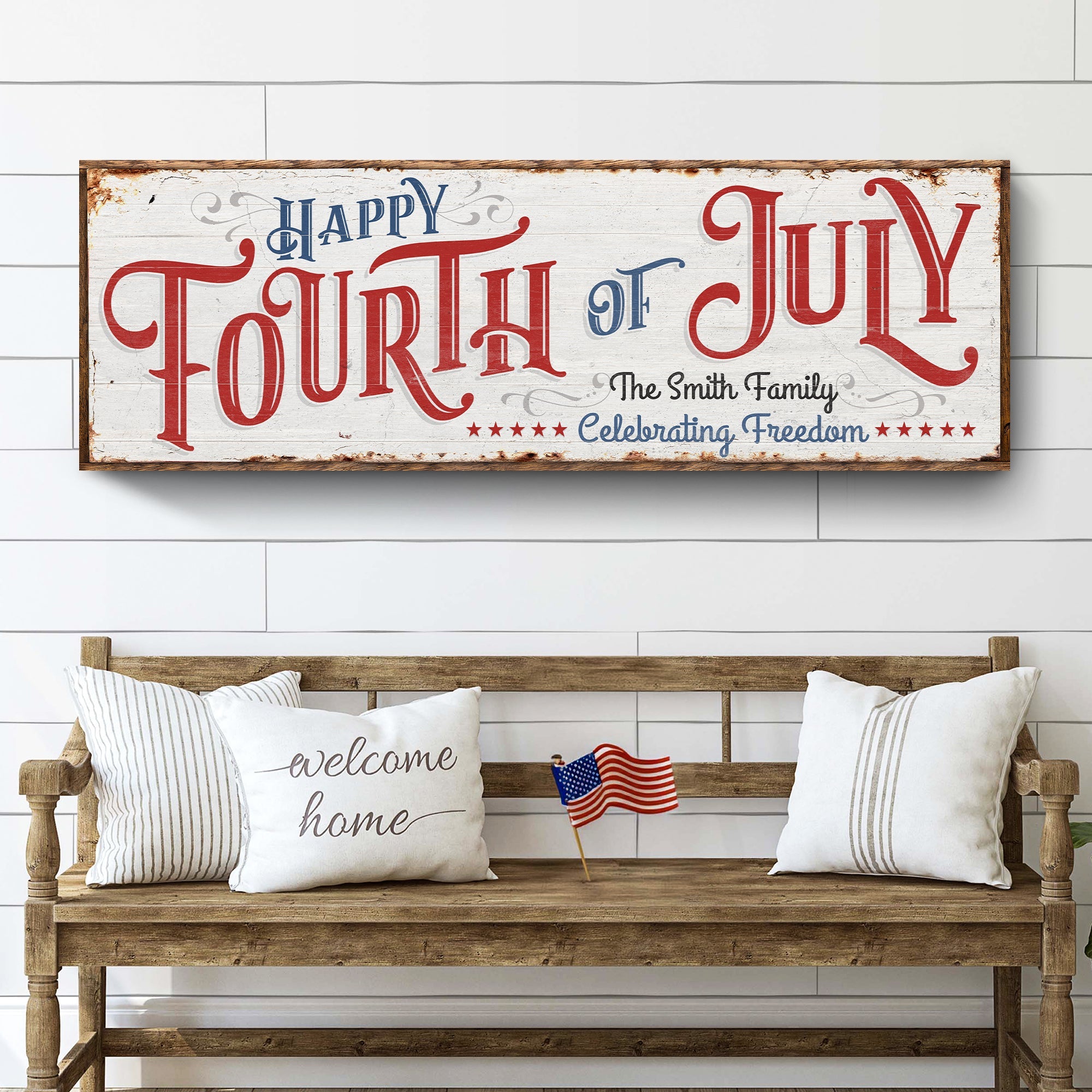 Happy 4th of July Personalized Sign on sale at MyriadMart