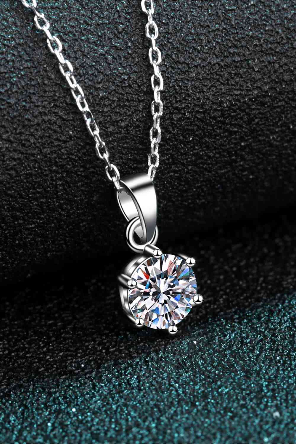 1 Carat Moissanite 925 Sterling Silver Necklace - MyriadMart - christmas
