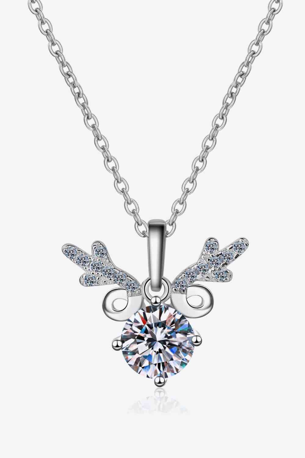 1 Carat Moissanite 925 Sterling Silver Necklace - MyriadMart - Womens Clothing